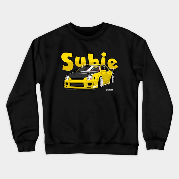 Subaru WRX STI Crewneck Sweatshirt by shketdesign